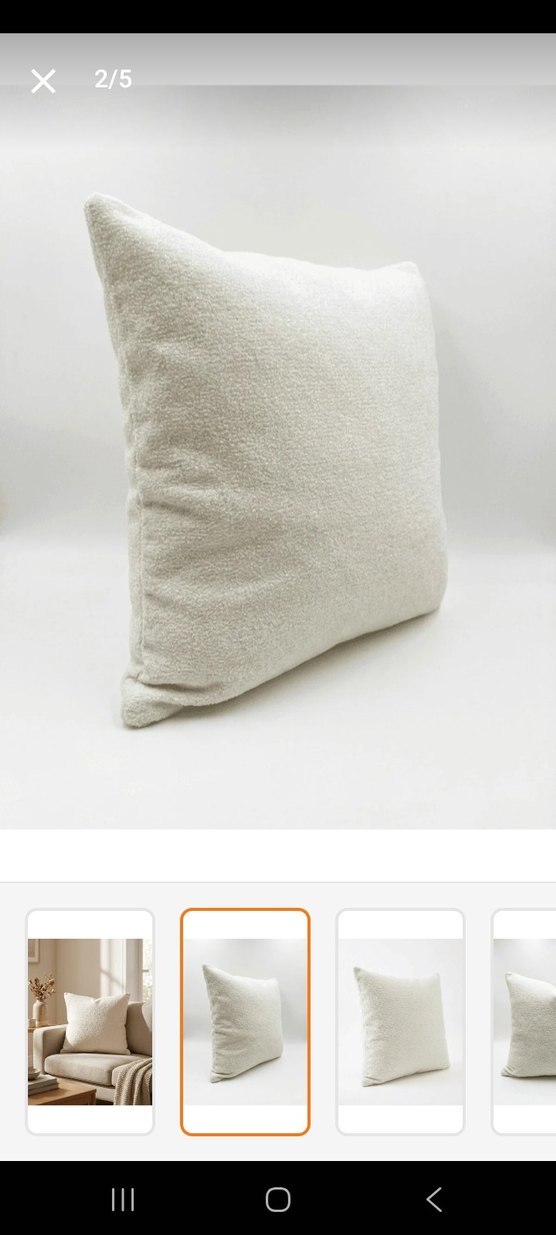 soft beyaZ Modern Düz Dekoratif Yastık - Görsel 2