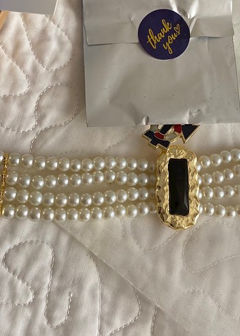 Siyah Boncuklu Mini Gerdanlık Kolye - Görsel 3