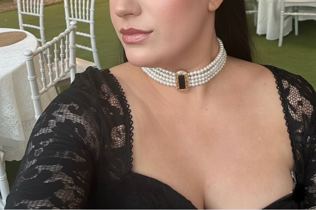 Siyah Boncuklu Mini Gerdanlık Kolye - Görsel 2