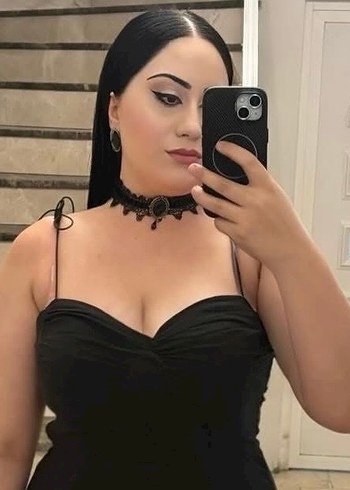 Uzun Siyah Gotik Kadın Kolye - Görsel 3