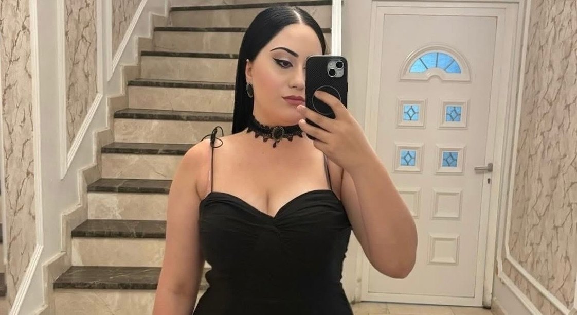 Uzun Siyah Gotik Kadın Kolye - Görsel 3