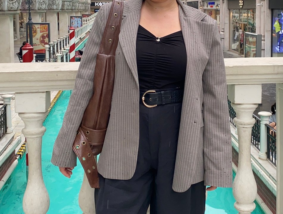 Bej Kadın Deri Ceket Notch Yaka - Görsel 2