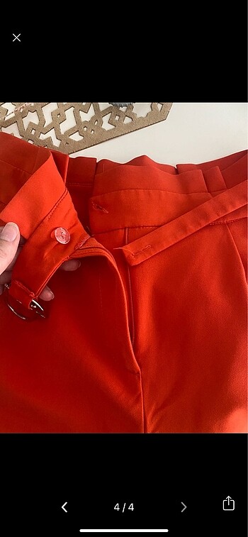 m Beden turuncu Renk Havuç Model Kumaş Pantolon