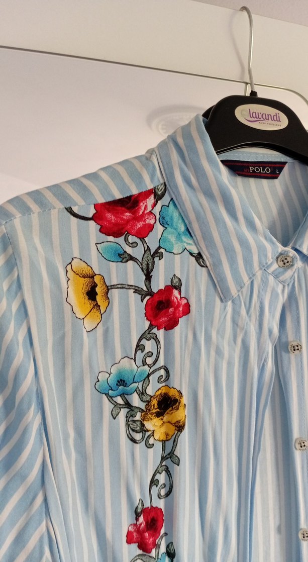 Çiçek İşlemeli Uzun Kollu Bohem Gömlek - Görsel 4