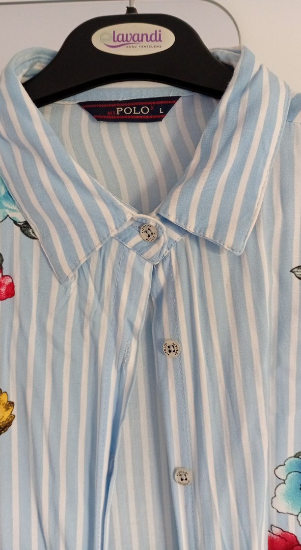 Çiçek İşlemeli Uzun Kollu Bohem Gömlek - Görsel 3