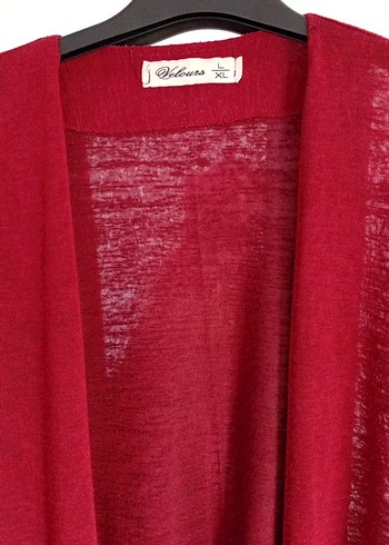 Bordo Uzun Kollu Bohem Kadın Hırka - Görsel 3