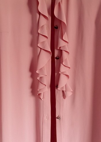 Pembe Uzun Kollu Nakışlı Tunik - Görsel 6