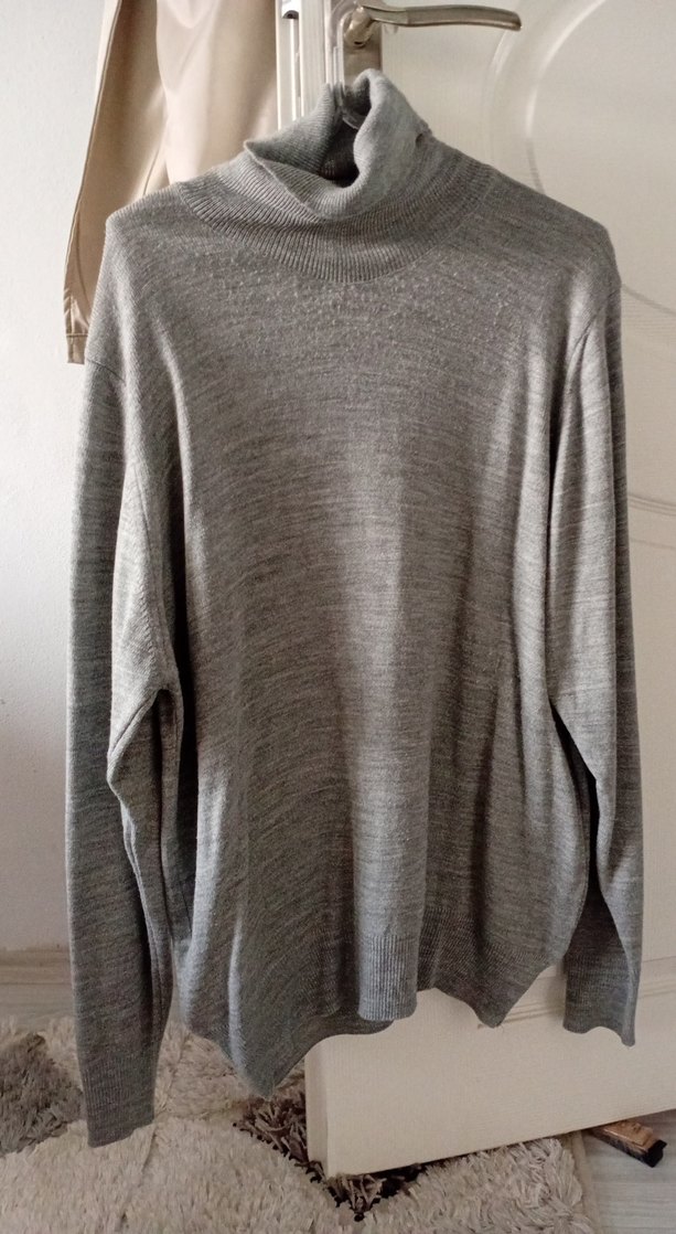 Gri Boğazlı Kadın Kazak - Görsel 4