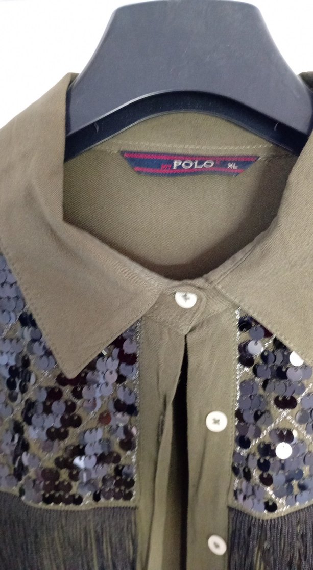 Düğmeli Uzun Kollu Bohem  Tunik - Görsel 4