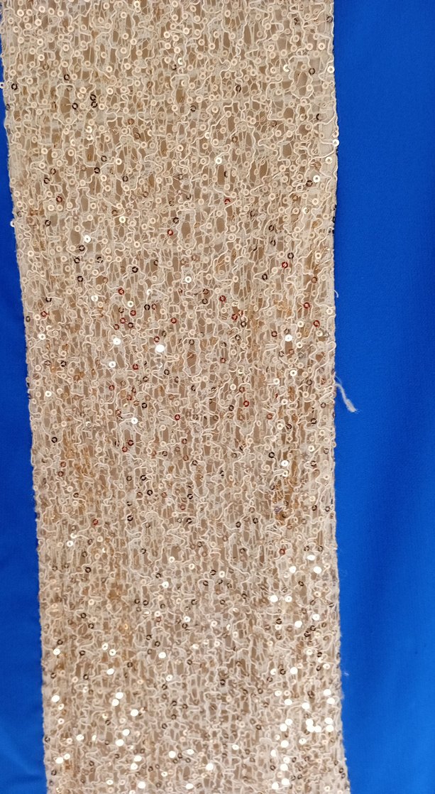 Mavi gold Uzun Abiye Elbise - Görsel 4