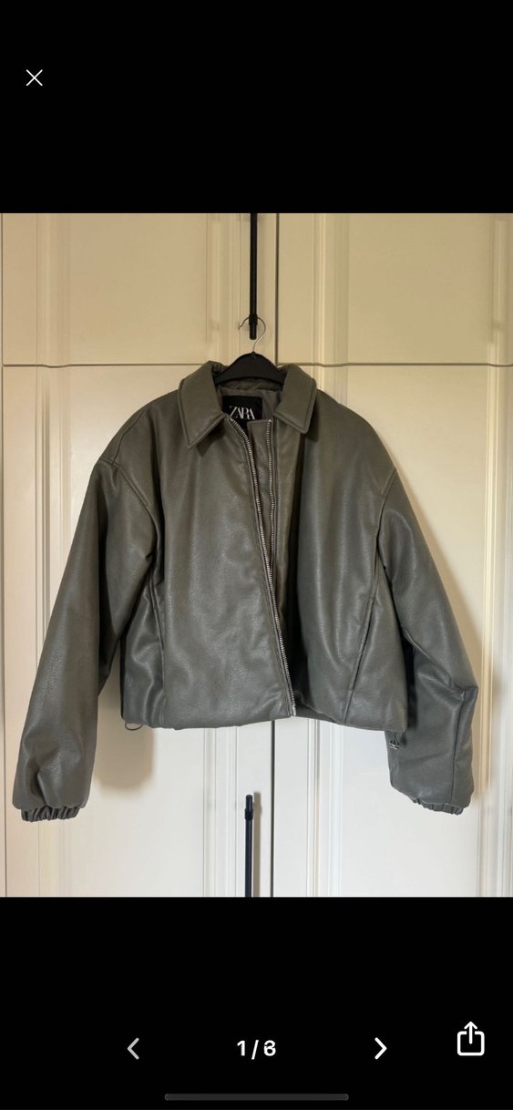 Zara haki yeşil şişme mont - Görsel 2