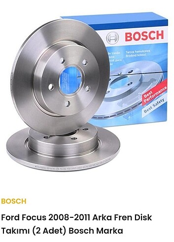 Bosch Focus2 Arka Fren Diski 