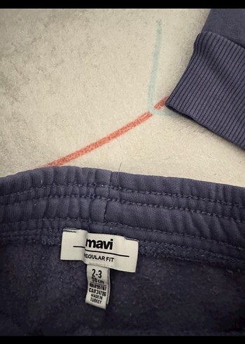 Mavi Jeans Koyu Mavi Baskılı Kadife Eşofman Takımı
