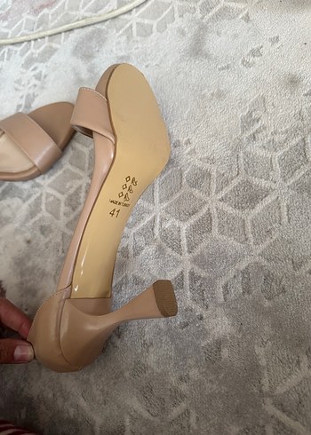 41 Beden Bej Stiletto Topuklu Kadın Abiye Ayakkabı