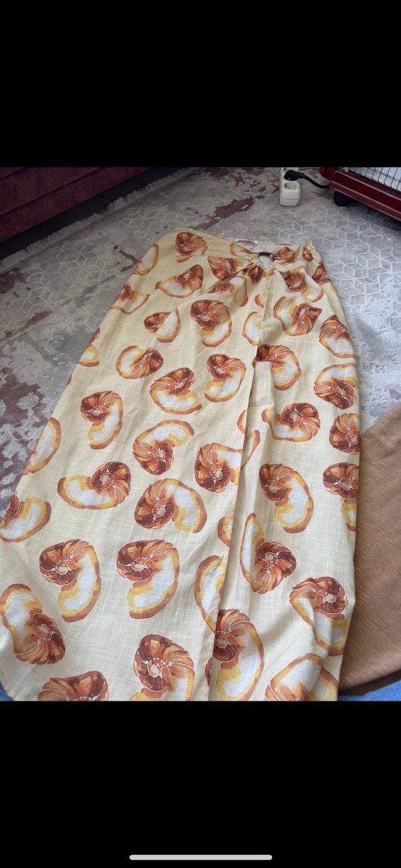 Bej Bağcıklı Uzun Bohem Kadın Elbise - Görsel 3