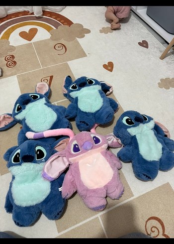 Pastel Renkli Peluş Oyuncaklar 2 adet
