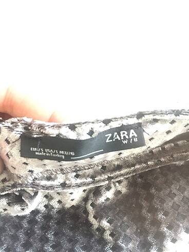 Zara Zara kadın kadıfe bluz