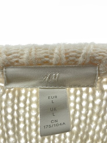 l Beden beyaz Renk H&M Kazak / Triko %70 İndirimli.