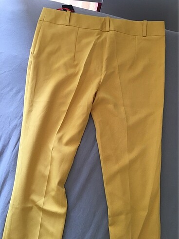 42 Beden altın Renk Hardal Kumaş Pantolon