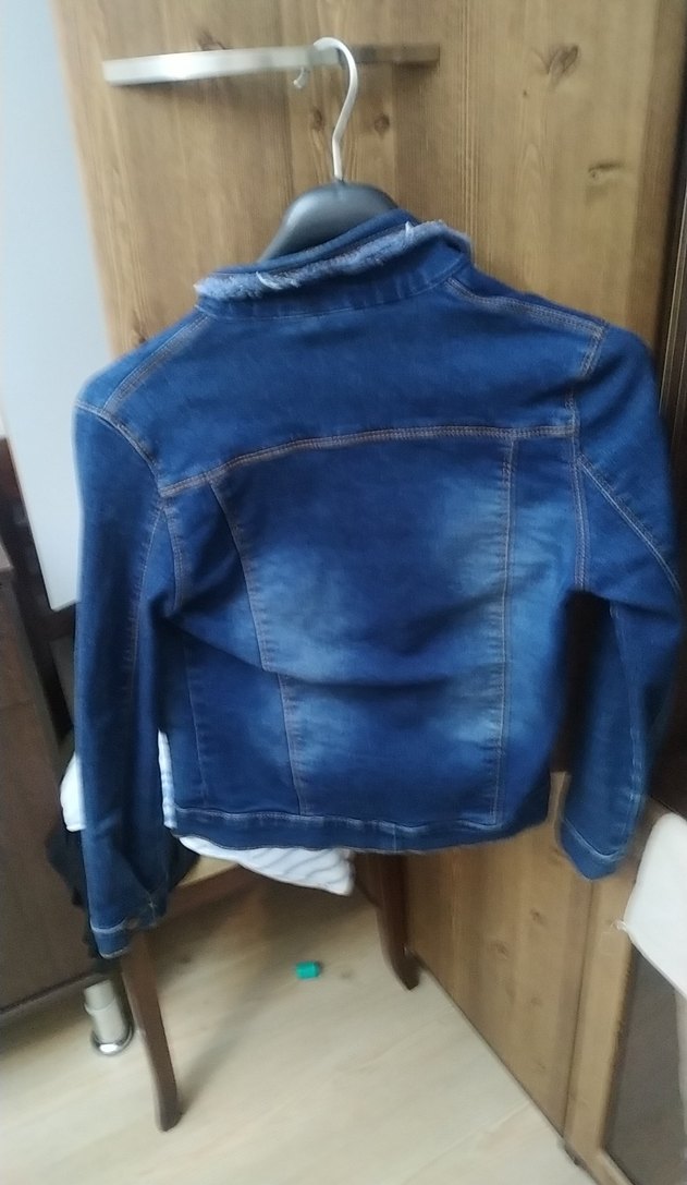 Düğmeli Mavi Denim Kadın Ceket - Görsel 2