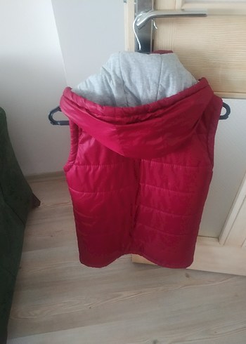 Kırmızı Fermuarlı Kadın Kolsuz Yelek - Görsel 2