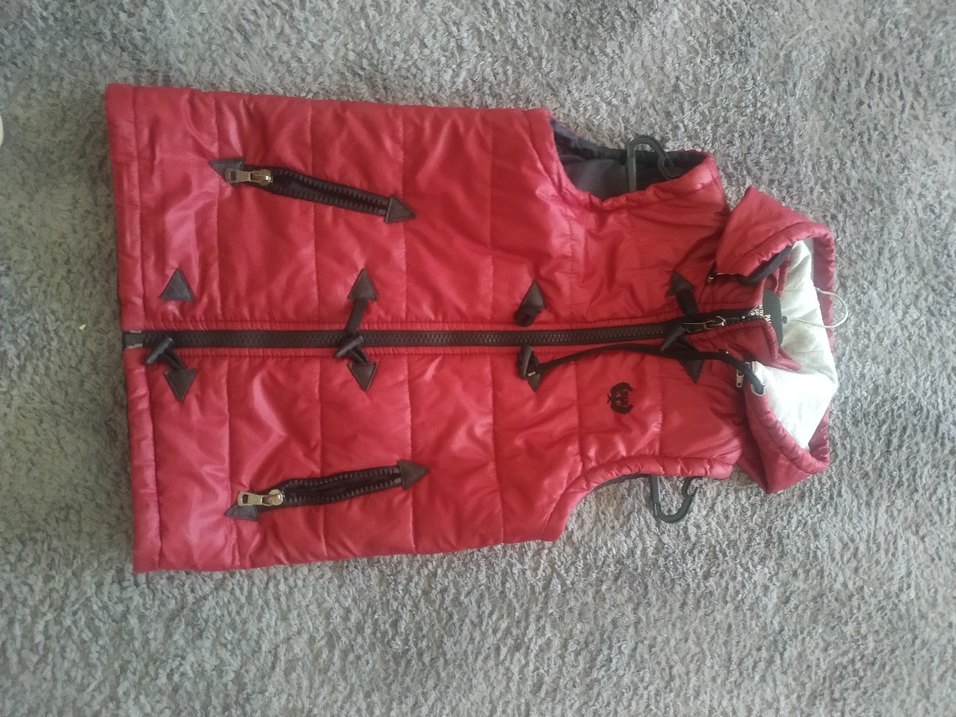 Kırmızı Fermuarlı Kadın Kolsuz Yelek - Görsel 3