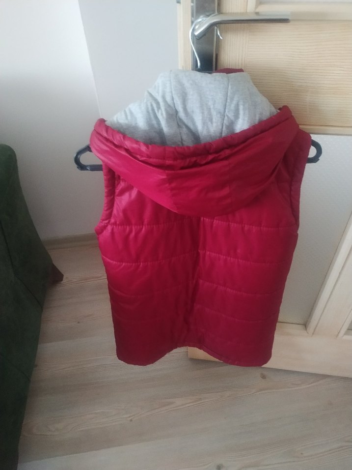 Kırmızı Fermuarlı Kadın Kolsuz Yelek - Görsel 2