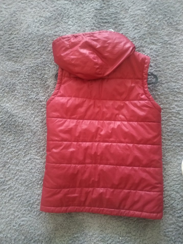 Kırmızı Fermuarlı Kadın Kolsuz Yelek - Görsel 4