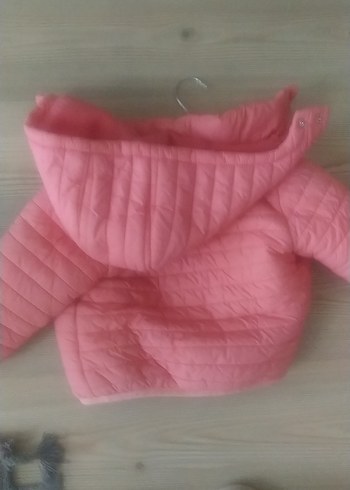 Kız Çocuk Pembe Kapüşonlu Fermuarlı Ceket - Görsel 7