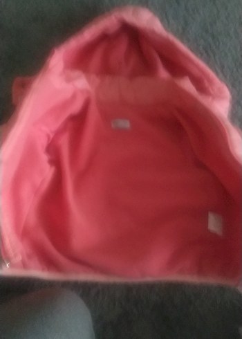 Kız Çocuk Pembe Kapüşonlu Fermuarlı Ceket - Görsel 2