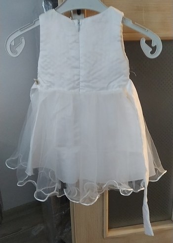 Kız Çocuk Beyaz Dantelli Nakışlı Elbise - Görsel 2