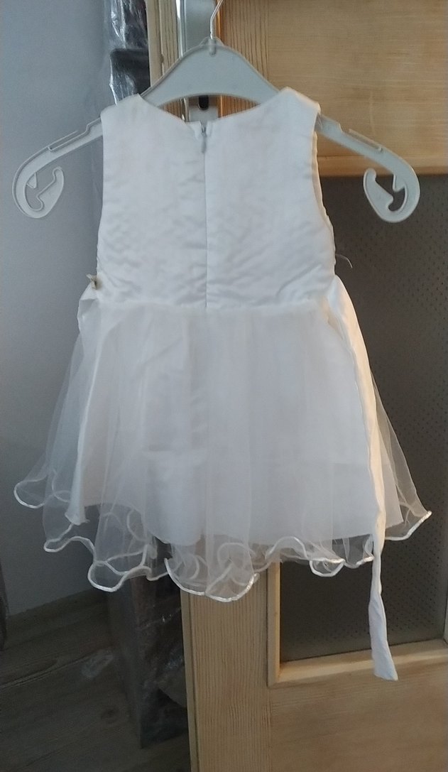 Kız Çocuk Beyaz Dantelli Nakışlı Elbise - Görsel 2