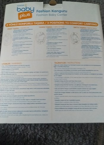 Yıldız Desenli Siyah Bebek Taşıyıcı - Görsel 6