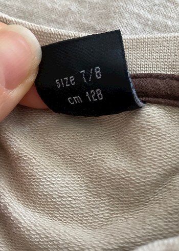 6 Yaş Beden Kadın Beyaz Basic Bisiklet Yaka Sweatshirt