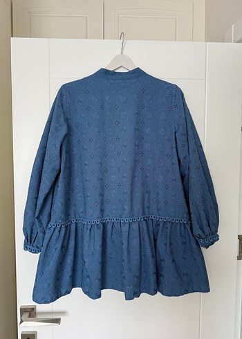 Diğer Nakışlı Bohem Denim Bluz