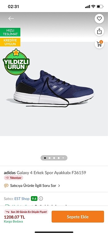 Orijinal Adidas galaxy 4