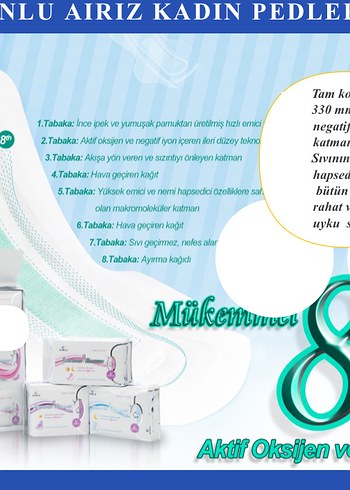 Aktif Oksijen ve Negatif İyonlu Kadın  hastalıklarıAitiz ped 6lı - Görsel 3