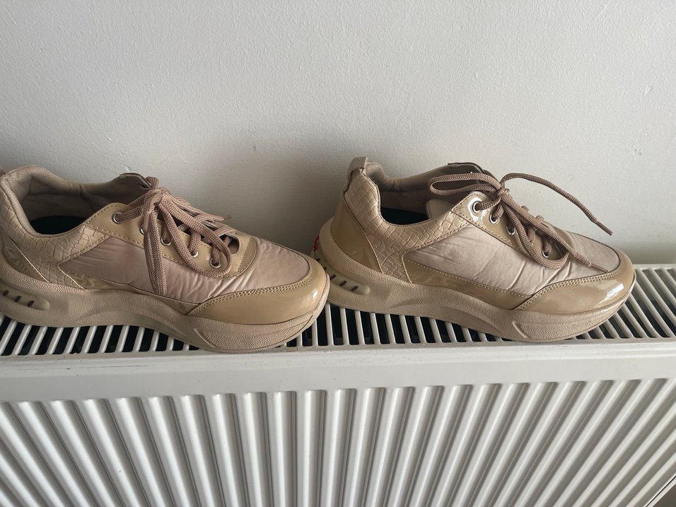 Bej Kadın Dolgu Topuklu Spor Ayakkabı - Görsel 2