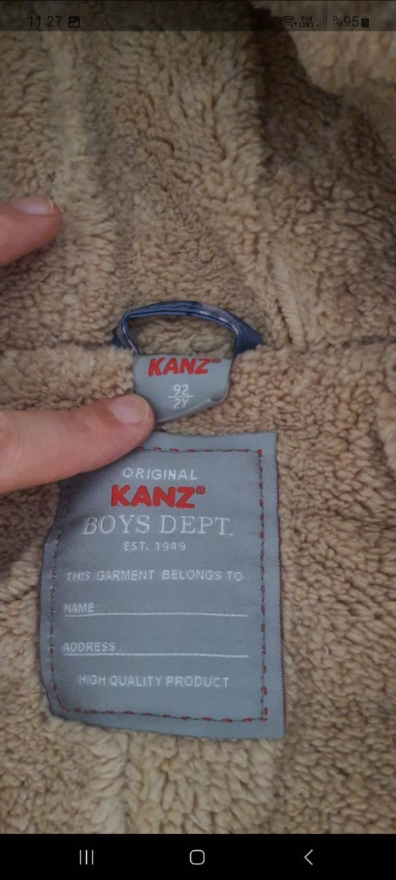 mavi Kürklü Erkek Bebek Kayak Tulumu - Görsel 2