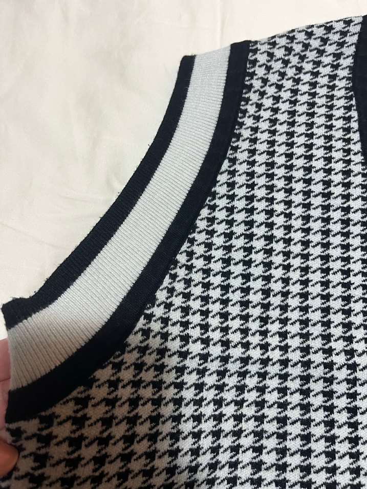 Zara kaz ayağı desenli süveter - Görsel 4