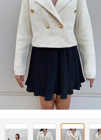 universal Beden Triko crop blazer ceket hırka