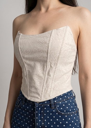 Zara Keten Straplez Bustiyer Korse