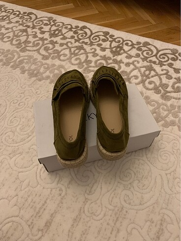 ipekyol İpekyol düz haki yeşili ayakkabı