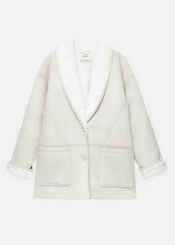 Pull and bear Ekru Kadın Mont/Kaban