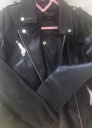 LC Waikiki Siyah biker deri ceket