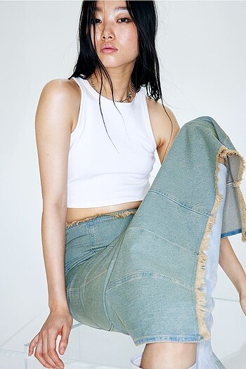 H&M H&M etiketli midi etek