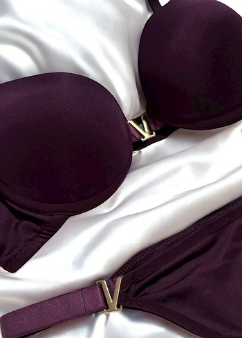 Mürdüm Gotik Minimalist Sütyen Takımı - Görsel 2