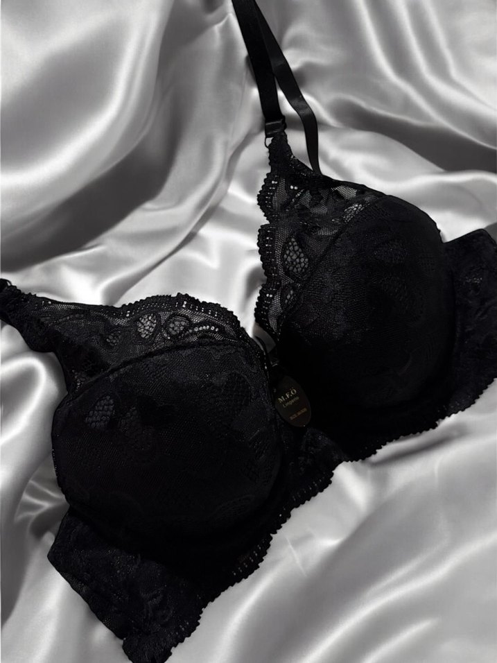 Siyah Gotik Dantelli Sütyen - Görsel 3