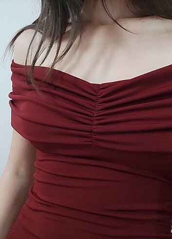 s Beden bordo Renk Bordo Elbise