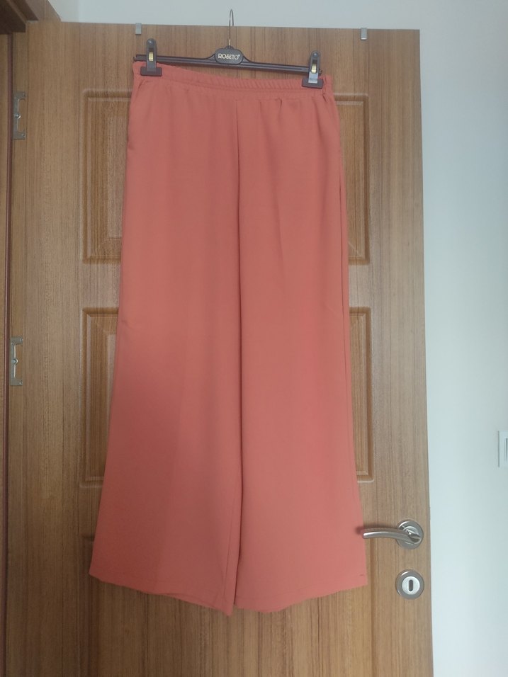 Kadın krep bol paça  Pantolon - Görsel 3